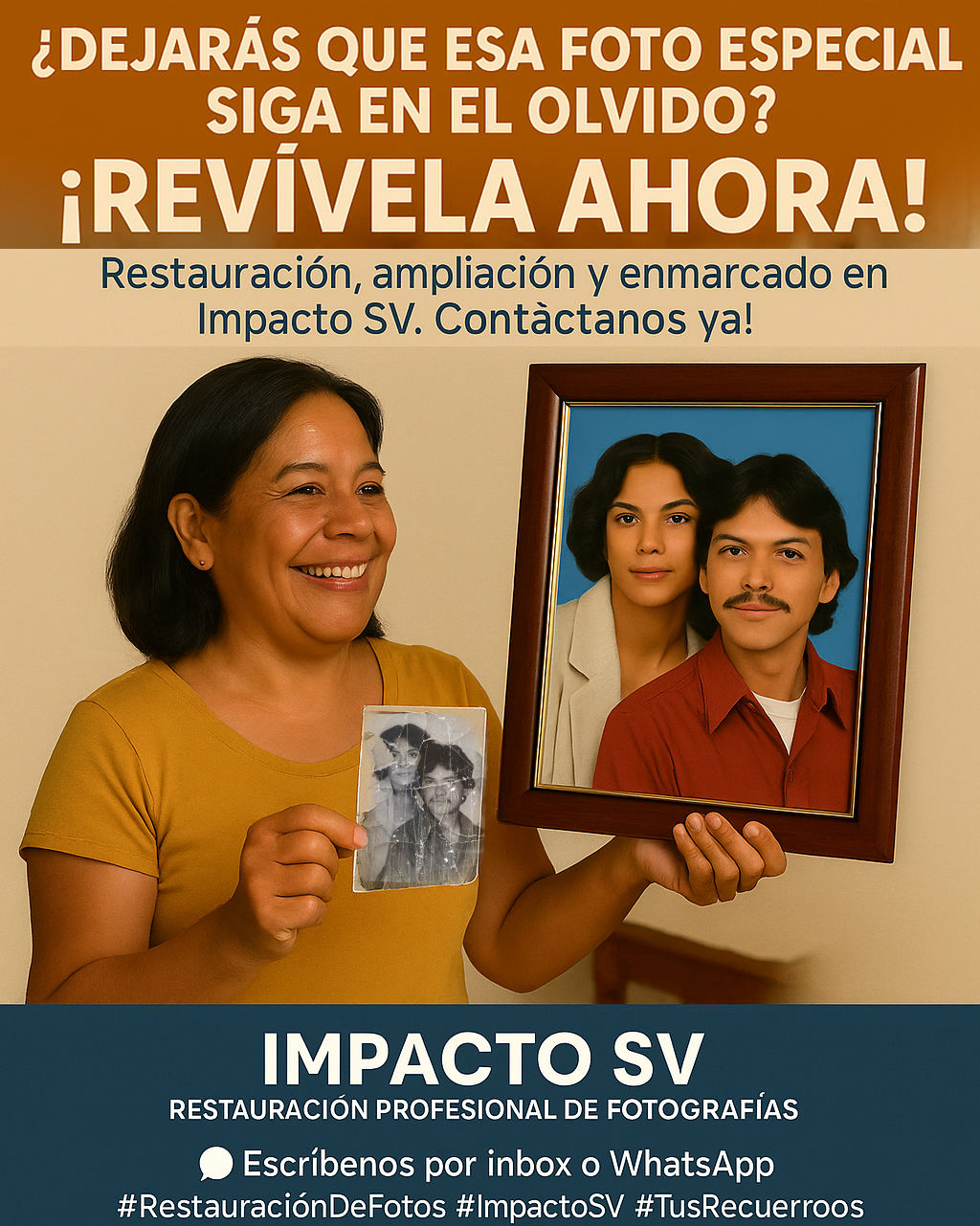 RESTAURACION DE FOTO + CUADRO